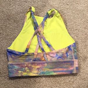 lululemon athletica Yellow and Multicolor Sports Bra